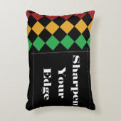 Colourful Harlequin Lumbar Pillow アクセントクッション (正面(垂直))