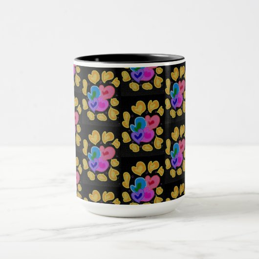 Colourful Hearts Design マグカップ (中央)