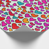 Colourful hearts, simple seamless pattern ラッピングペーパー (角)