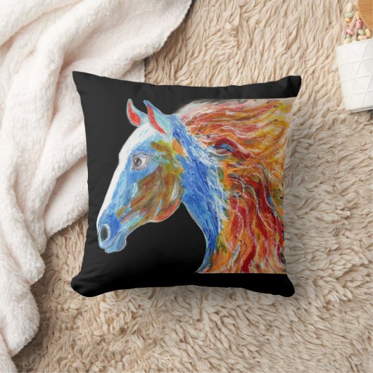 Colourful Horse  クッション (ブランケット)