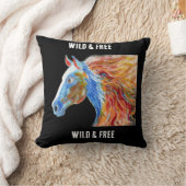 Colourful Horse (Mum Stanworth) クッション (ブランケット)