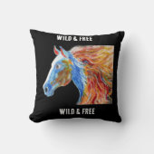 Colourful Horse (Mum Stanworth) クッション (正面)