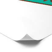 Colourful Letters Love Junk Food Burger Hot Dog ポスター (角)