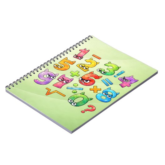Colourful Maths Numbers Notebook for Primary Schoo ノートブック (左側)