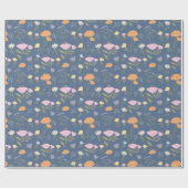 Colourful meadow on blue ラッピングペーパー (フラット)