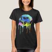 Colourful melting skull for Halloween or Day of th Tシャツ (正面)