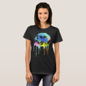 Colourful melting skull for Halloween or Day of th Tシャツ (正面フル)