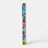 Colourful Neon Robot Pattern iPhone 16 case 16ケース (左側面)