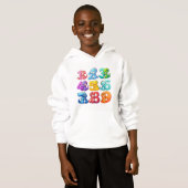 Colourful Numbers Maths Hoodie for Kids (正面フル)