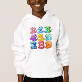 Colourful Numbers Maths Hoodie for Kids (正面)