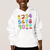 Colourful Numbers Maths Hoodie for Kids (正面)