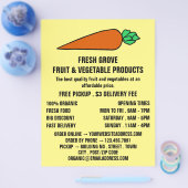 Colourful Orange Carrot, Greengrocers Advertising チラシ (シングル)