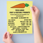 Colourful Orange Carrot, Greengrocers Advertising チラシ (手)