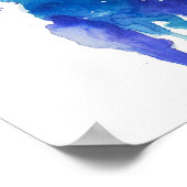 Colourful Panda Watercolor Artwork ポスター (角)