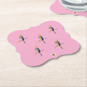 Colourful Parrot Coaster ペーパーコースター (アングル)