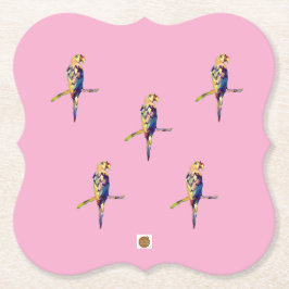 Colourful Parrot Coaster ペーパーコースター