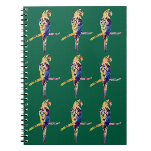 Colourful Parrot Notebook ノートブック (正面)