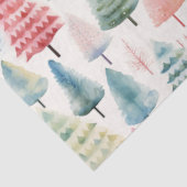 Colourful Pastel Christmas Pine Trees Pattern 薄葉紙 (詳細)