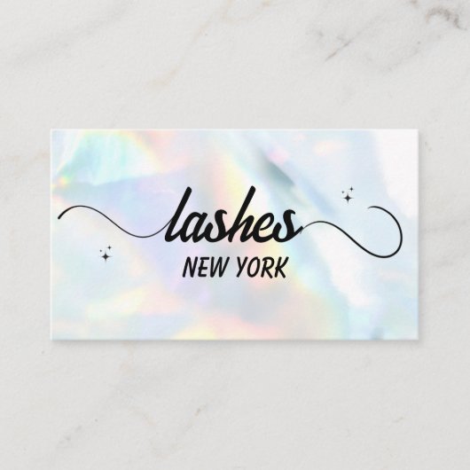 Colourful Pastel Holographic Rainbow Professionnel 名刺 (正面)