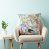 Colourful Patchwork Catnap Doodle クッション (椅子)