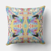 Colourful Patchwork Catnap Doodle クッション (裏面)