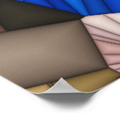 Colourful Peacock Mosaic Poster ポスター (角)