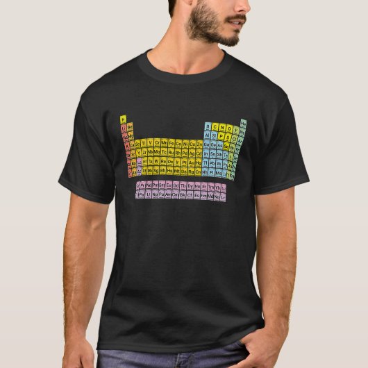 Colourful periodic table  chemistry tシャツ (正面)