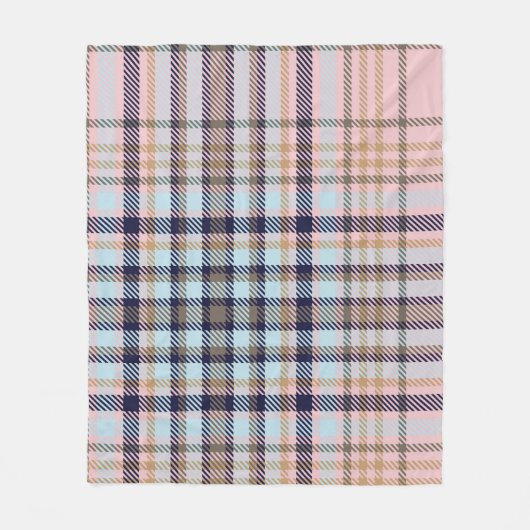 Colourful Plaid textured seamless patternabstract, フリースブランケット (正面)