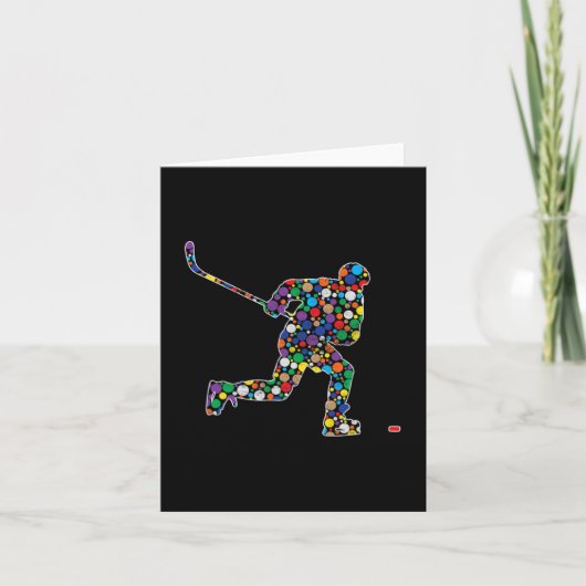 Colourful Polka Dot Hockey International Dot Day  カード (正面)