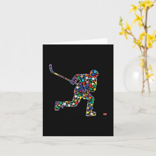 Colourful Polka Dot Hockey International Dot Day  カード (黄色い花)