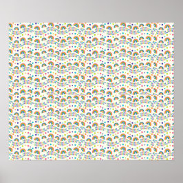 colourful poster design features a vibrant rainbow ポスター