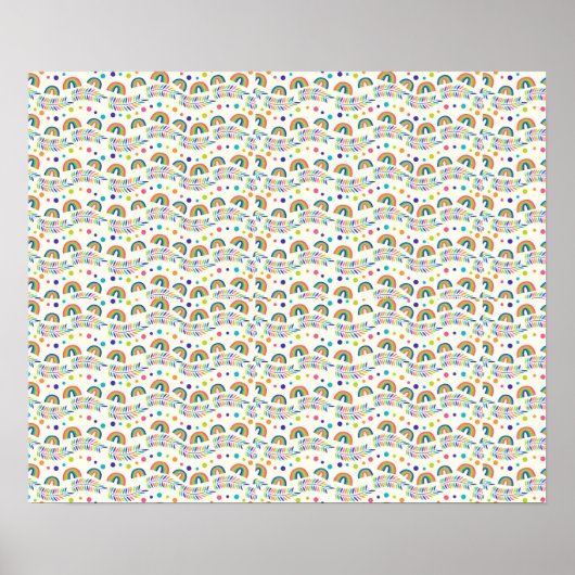 colourful poster design features a vibrant rainbow ポスター (正面)