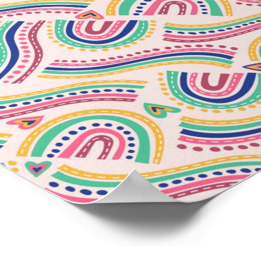 colourful poster design features a vibrant rainbow ポスター (角)