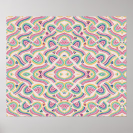 colourful poster design features a vibrant rainbow ポスター