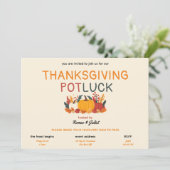 Colourful Pumpkin Thanksgiving Potluck Invitation 招待状 (スタンド正面)