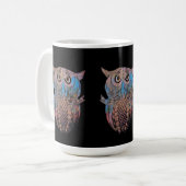 Colourful Quirky Owl Mug Coffee Tea コーヒーマグカップ (正面左)