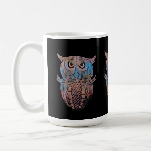 Colourful Quirky Owl Mug Coffee Tea コーヒーマグカップ (左)