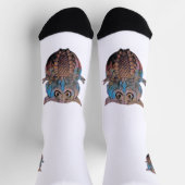 Colourful Quirky Owl Socks ソックス (上部)