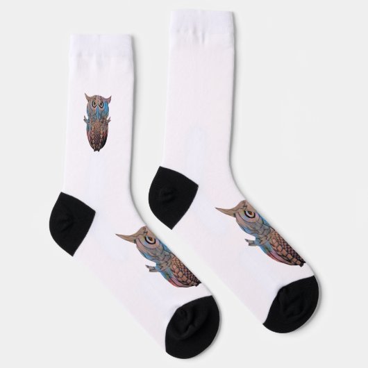 Colourful Quirky Owl Socks ソックス (右)