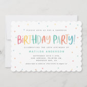 Colourful rainbow surprise birthday polka dots (正面)