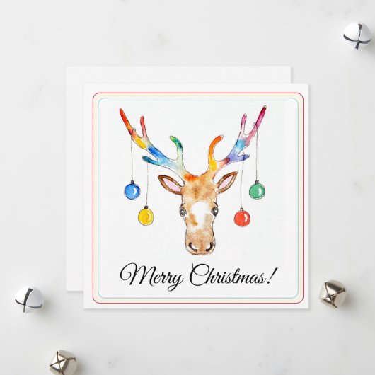 Colourful Reindeer シーズンカード (正面/裏面インサイチュ)