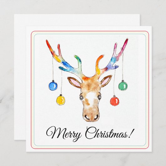 Colourful Reindeer シーズンカード (正面/裏面)