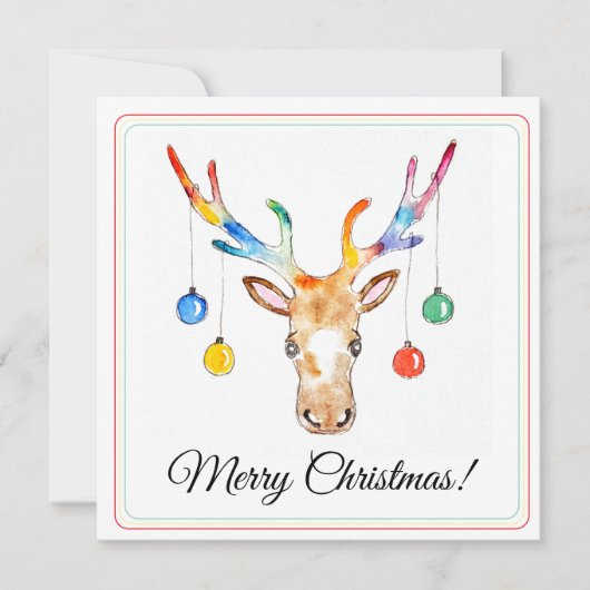 Colourful Reindeer シーズンカード (正面)