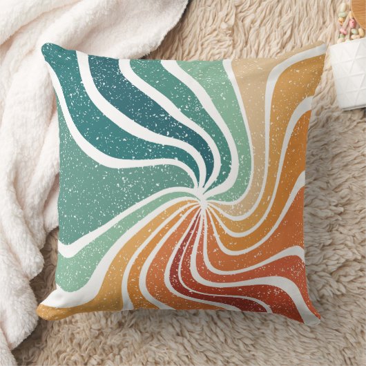 Colourful Retro Patterned Style クッション (ブランケット)