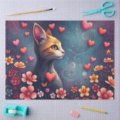 Colourful Romantic Cats Tissue Paper 薄葉紙 (クラフト)