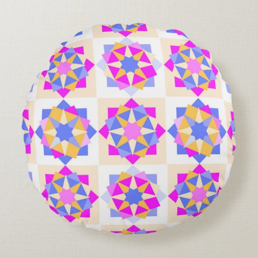 Colourful Round Pillow design  ラウンドクッション (正面)