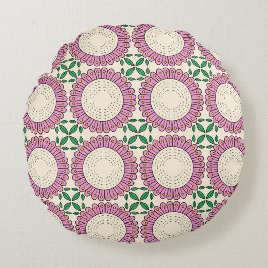 Colourful Round Pillow design ラウンドクッション (正面)