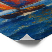 Colourful Sailing yachts Poster ポスター (角)