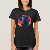 Colourful Saint Bernard Dog Dad Mom Graffity Tシャツ (正面)