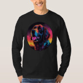 Colourful Saint Bernard Dog Dad Mom Graffity Tシャツ (正面)